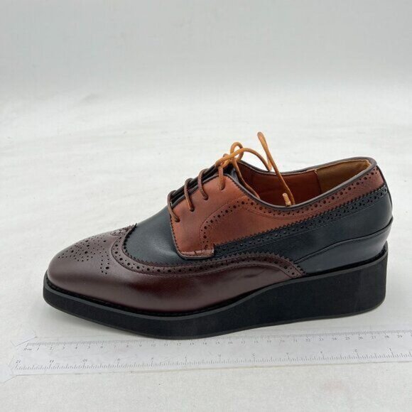 Mens Comfort Shoes Dress Cap Toe Lace-up Classic Genuine Leather Oxfords Flats